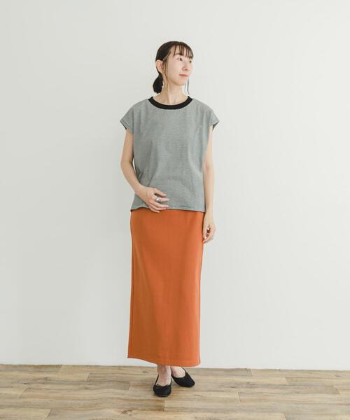 ITEMS URBANRESEARCH（アイテムズ アーバンリサーチ）の「リブロングスカート（スカート・レディース・ブラック/オレンジ/モカ・FREE）」の14枚目の写真