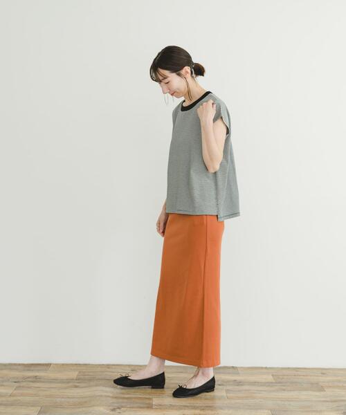 ITEMS URBANRESEARCH（アイテムズ アーバンリサーチ）の「リブロングスカート（スカート・レディース・ブラック/オレンジ/モカ・FREE）」の13枚目の写真