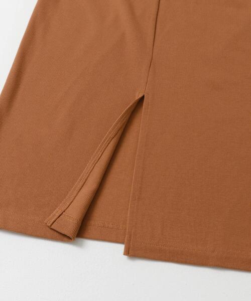 ITEMS URBANRESEARCH（アイテムズ アーバンリサーチ）の「リブロングスカート（スカート・レディース・ブラック/オレンジ/モカ・FREE）」の6枚目の写真