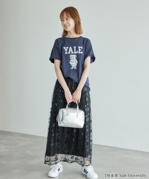 ROPE' PICNIC（ロペピクニック）の「YALE&HARVARD/プリントTシャツ（Tシャツ/カットソー・レディース・ブルー系その他/ボルドー・38）」の4枚目の写真