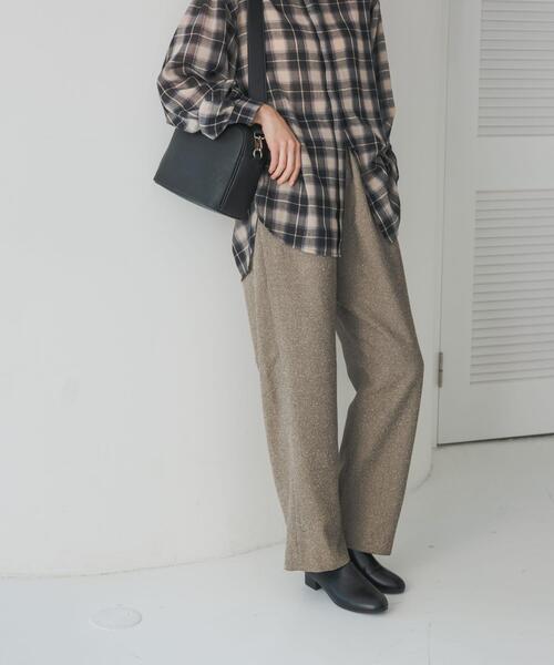 URBAN RESEARCH DOORS（アーバンリサーチドアーズ）の「ネップツィードイージーパンツ（その他パンツ・レディース・ブラウン系その他/グレー系その他・MEDIUM）」の20枚目の写真