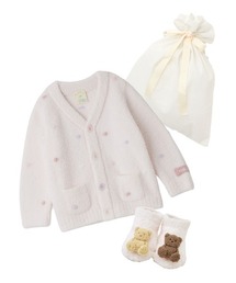 gelato pique（ジェラートピケ）の「【ラッピング済み】【BABY】ベビモコドットカーディガン&ソックスSET（その他ベビーウェア）」