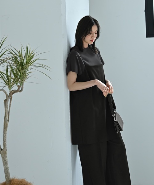 STYLE DELI(スタイルデリ)の「【BLK001】キャミソールオールインワン(サロペット/オーバーオール・レディース・チャコールグレー/ブラック・FREE)」の5枚目の写真