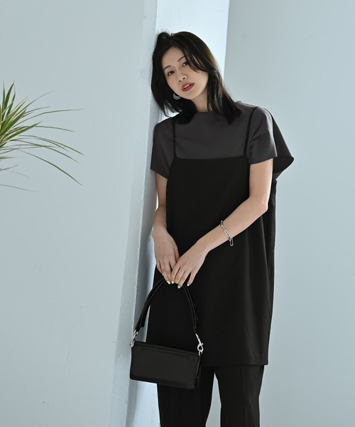 STYLE DELI(スタイルデリ)の「【BLK001】キャミソールオールインワン(サロペット/オーバーオール・レディース・チャコールグレー/ブラック・FREE)」の7枚目の写真