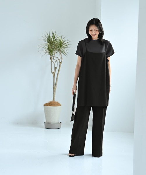 STYLE DELI(スタイルデリ)の「【BLK001】キャミソールオールインワン(サロペット/オーバーオール・レディース・チャコールグレー/ブラック・FREE)」の9枚目の写真