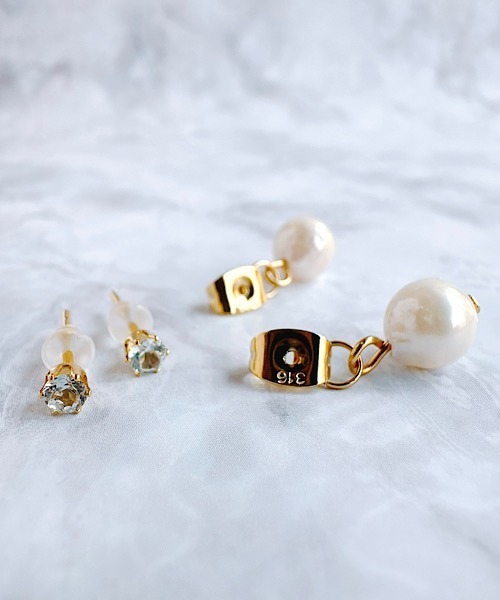 ♡ ひまりさま ♡         316Lピアス muku ピアス PIERCE / DROP ZIRCONIA レディース : ZOZOTOWN