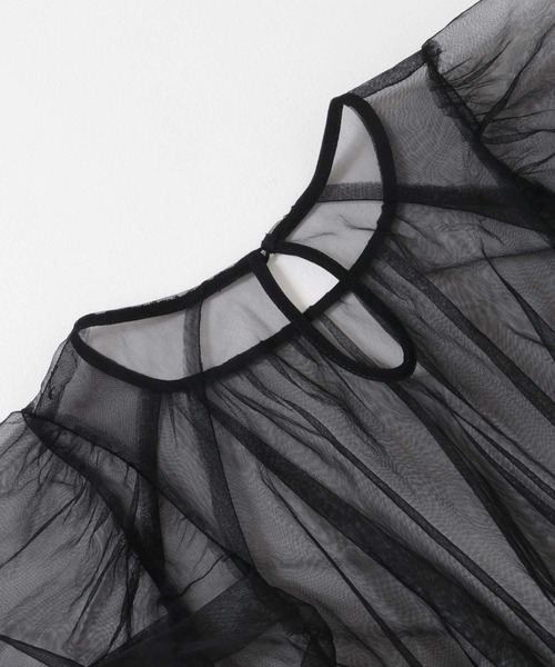 KBF(ケイビーエフ)の「パワースリーブチュールワンピース(ワンピース・レディース・ブラック/ベージュ・ONE)」の21枚目の写真