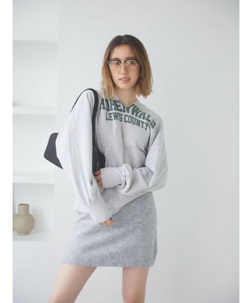 Ungrid（アングリッド）の「ハーフリム伊達メガネ（メガネ・レディース・ブラック・FREE）」の7枚目の写真