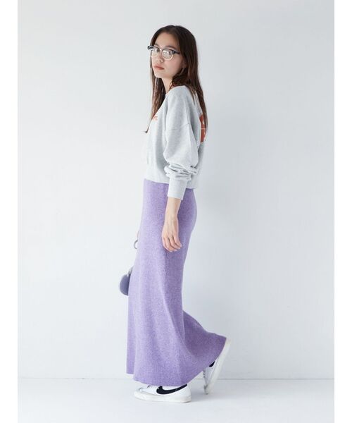 Ungrid（アングリッド）の「ハーフリム伊達メガネ（メガネ・レディース・ブラック・FREE）」の3枚目の写真