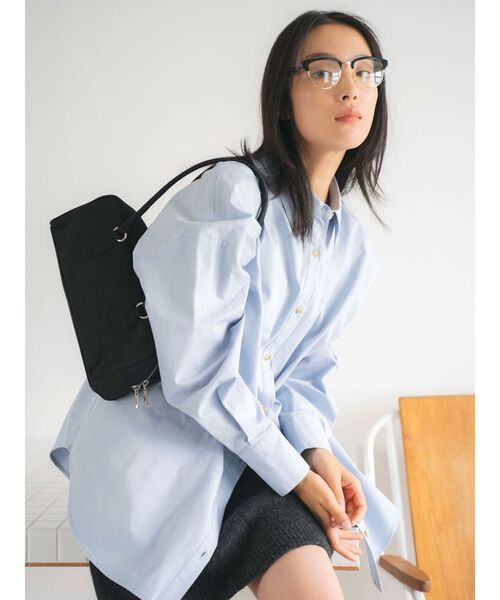 Ungrid（アングリッド）の「ハーフリム伊達メガネ（メガネ・レディース・ブラック・FREE）」の10枚目の写真