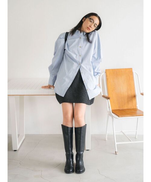 Ungrid（アングリッド）の「ハーフリム伊達メガネ（メガネ・レディース・ブラック・FREE）」の11枚目の写真