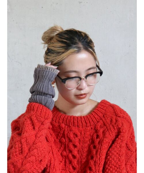 Ungrid（アングリッド）の「ハーフリム伊達メガネ（メガネ・レディース・ブラック・FREE）」の21枚目の写真