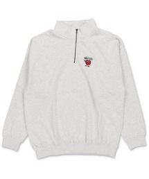 SPINNS | 【ユニセックスで着用可能】ハーフジップ裏起毛スウェット　ハートロゴ(スウェット)