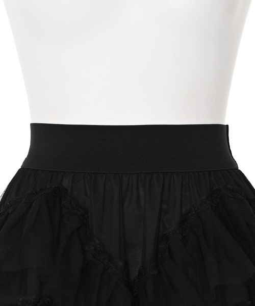 Narcissus(ナルシス)の「ボリュームチュールロングスカート(スカート・レディース・ブラック/ホワイト・FREE)」の9枚目の写真