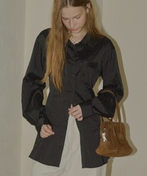 GIUNON | pin tuck flare over shirt / ピンタックフレアオーバーシャツ(シャツ/ブラウス)