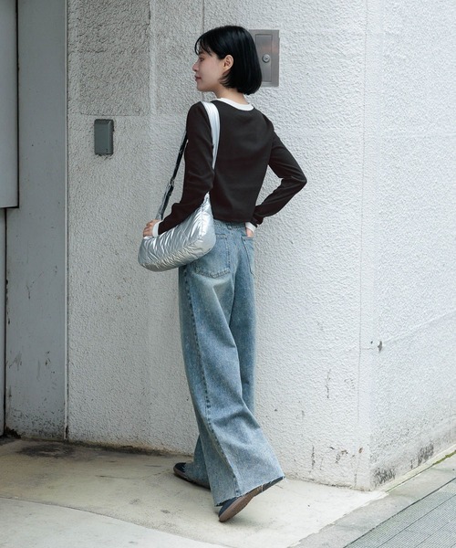 3.3 Field Trip （3.3フィールドトリップ）の「3.3 Field Trip／ワイヤーロゴ長袖T（Tシャツ/カットソー・レディース・ホワイト/ブラック・FREE）」の21枚目の写真