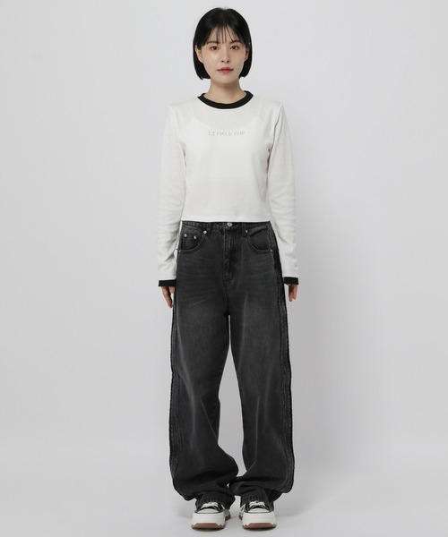 3.3 Field Trip （3.3フィールドトリップ）の「3.3 Field Trip／ワイヤーロゴ長袖T（Tシャツ/カットソー・レディース・ホワイト/ブラック・FREE）」の15枚目の写真