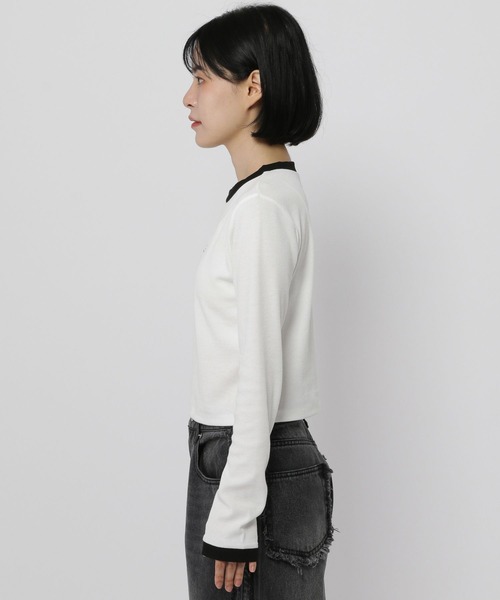 3.3 Field Trip （3.3フィールドトリップ）の「3.3 Field Trip／ワイヤーロゴ長袖T（Tシャツ/カットソー・レディース・ホワイト/ブラック・FREE）」の5枚目の写真