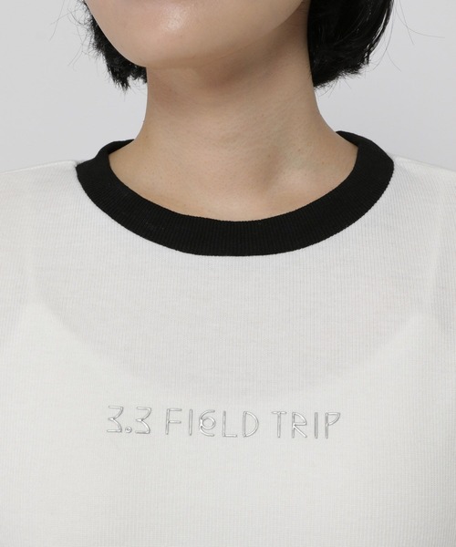 3.3 Field Trip （3.3フィールドトリップ）の「3.3 Field Trip／ワイヤーロゴ長袖T（Tシャツ/カットソー・レディース・ホワイト/ブラック・FREE）」の7枚目の写真