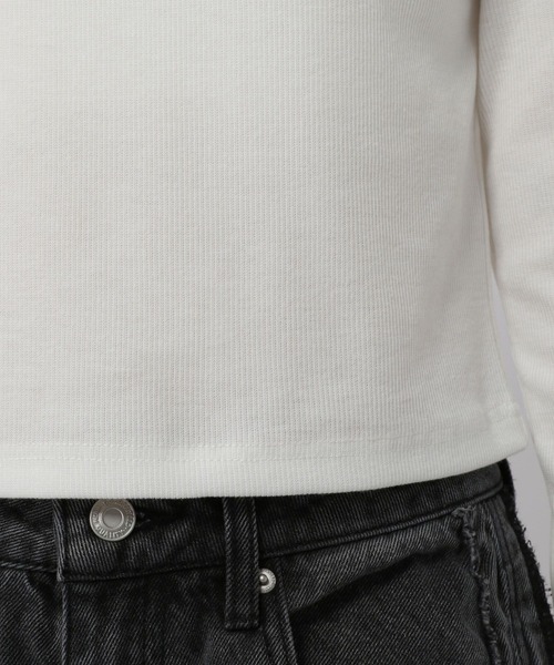 3.3 Field Trip （3.3フィールドトリップ）の「3.3 Field Trip／ワイヤーロゴ長袖T（Tシャツ/カットソー・レディース・ホワイト/ブラック・FREE）」の9枚目の写真