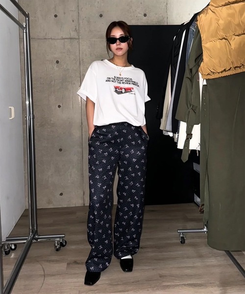 ピグメントプリントルーズT（Tシャツ/カットソー）｜ACLENT