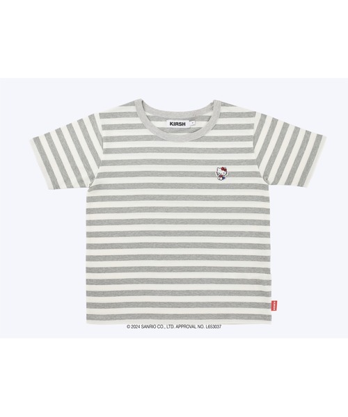 KIRSH（キルシー）の「KIRSH X HELLO KITTY STRIPE OVERFIT T-SHIRT/キルシー ハローキティ ストライプ Tシャツ（Tシャツ/カットソー・レディース・グレー/ピンク/ネイビー・ONE SIZE）」の16枚目の写真