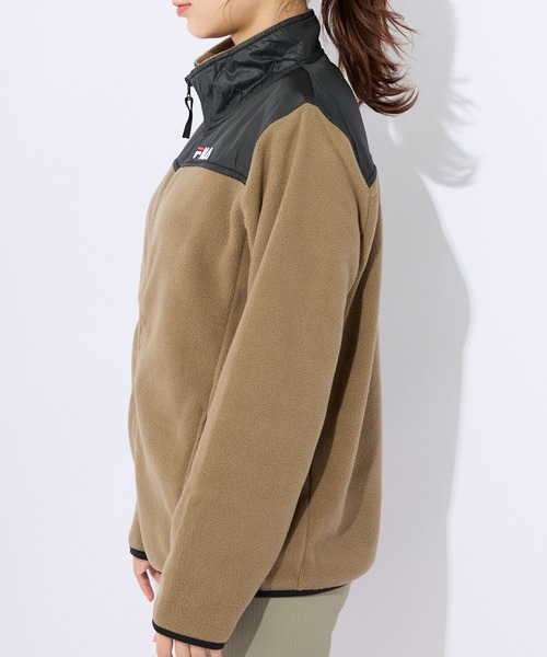 FILA（フィラ）の「マイクロフリース　切り替えスタンドジャケット　フルジップブルゾン（その他アウター・レディース・ピンク/ネイビー/ベージュ/ブラック・X-LARGE/LARGE/MEDIUM）」の10枚目の写真