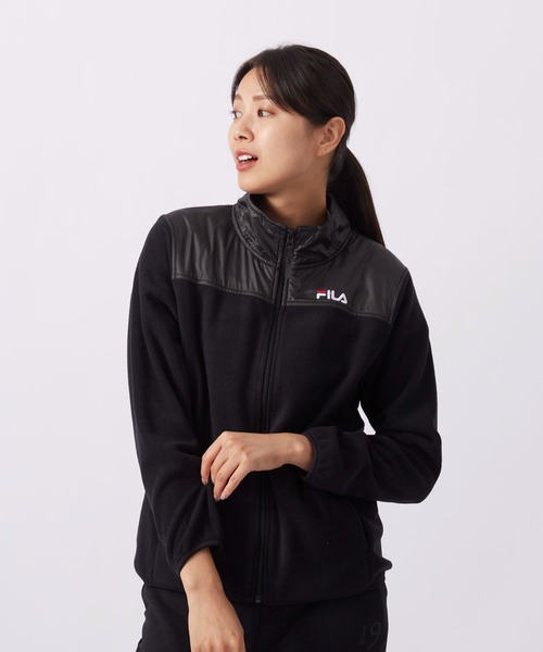 FILA（フィラ）の「マイクロフリース　切り替えスタンドジャケット　フルジップブルゾン（その他アウター・レディース・ピンク/ネイビー/ベージュ/ブラック・X-LARGE/LARGE/MEDIUM）」の17枚目の写真