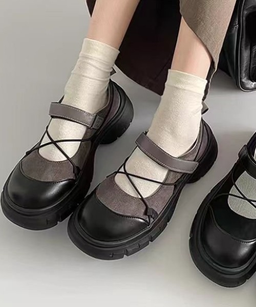 mebole(メボレ)の「ベルクロボリュームソールシューズ(スニーカー・レディース・ブラック/グレー・SMALL/MEDIUM/LARGE)」の9枚目の写真