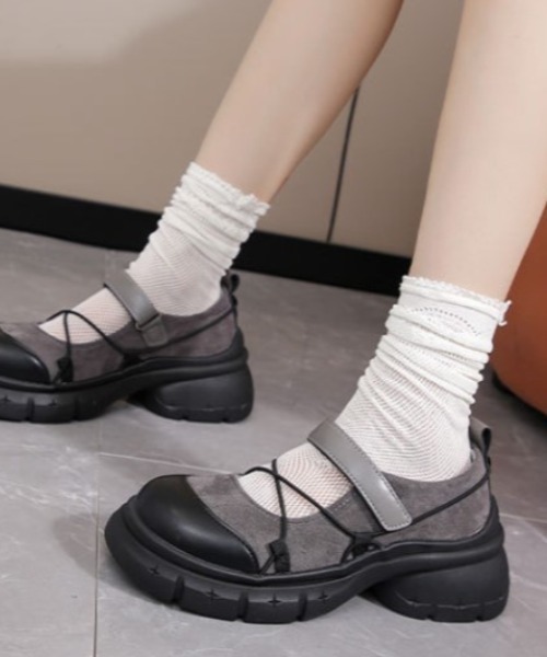 mebole(メボレ)の「ベルクロボリュームソールシューズ(スニーカー・レディース・ブラック/グレー・SMALL/MEDIUM/LARGE)」の10枚目の写真