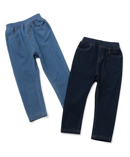 petit main(プティマイン)の「カットデニムストレートパンツ(デニムパンツ・キッズ・ネイビー/ブルー・80cm/90cm/100cm/110cm/120cm/130cm)」の17枚目の写真