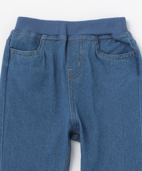 petit main(プティマイン)の「カットデニムストレートパンツ(デニムパンツ・キッズ・ネイビー/ブルー・80cm/90cm/100cm/110cm/120cm/130cm)」の5枚目の写真