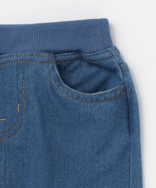 petit main(プティマイン)の「カットデニムストレートパンツ(デニムパンツ・キッズ・ネイビー/ブルー・80cm/90cm/100cm/110cm/120cm/130cm)」の6枚目の写真