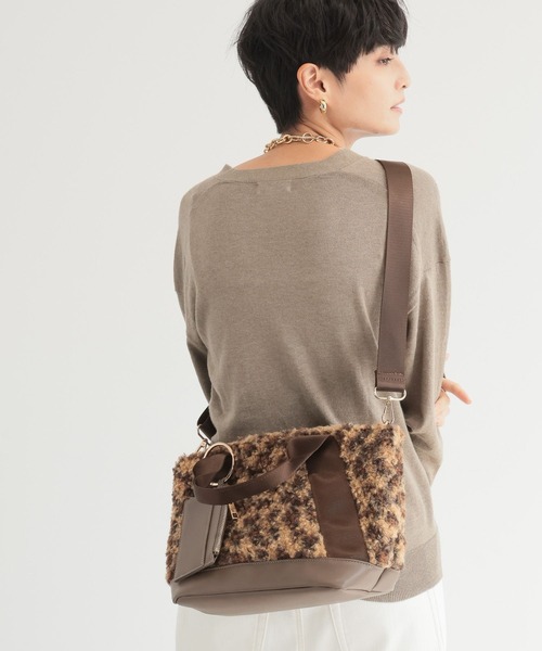 BARNYARDSTORM（バンヤードストーム）の「BARNYARDSTORM / アニマルボアトート【WEB限定カラー】（トートバッグ・レディース・ホワイト/グレー/レオパード・FREE）」の6枚目の写真