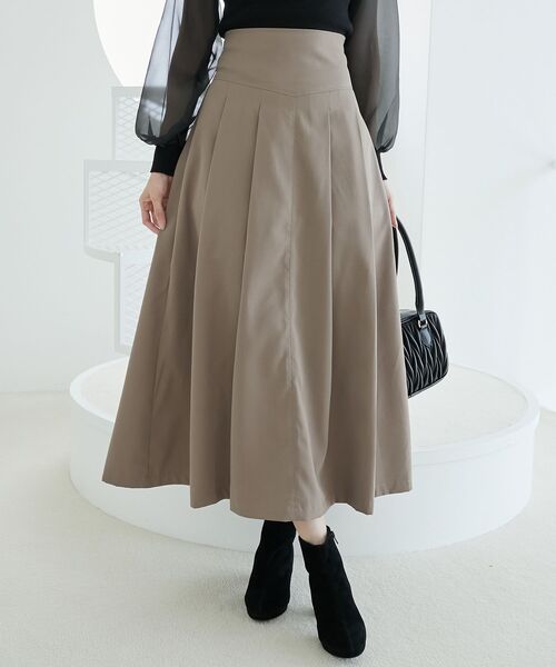 MAJESTIC LEGON(マジェスティックレゴン)の「バックレースアップフレアスカート(スカート・レディース・ブラウン/ホワイト系その他2/ブラウン系その他2/ブラック系その他/レッド系その他2/ブラウン系その他5/ブラック系その他2・MEDIUM/SMALL)」の2枚目の写真