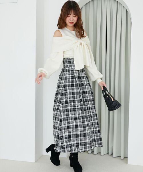 MAJESTIC LEGON(マジェスティックレゴン)の「バックレースアップフレアスカート(スカート・レディース・ブラウン/ホワイト系その他2/ブラウン系その他2/ブラック系その他/レッド系その他2/ブラウン系その他5/ブラック系その他2・MEDIUM/SMALL)」の10枚目の写真