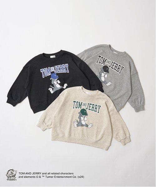 b・ROOM(ビールーム)の「【TOM AND JERRY】【毛玉バイバイ裏毛】ビッグシルエットプリントスウェット(スウェット・キッズ・トップグレー/オートミール/ブラック・110cm/100cm/120cm/130cm/140cm/150cm)」の8枚目の写真