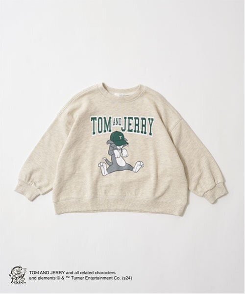 b・ROOM(ビールーム)の「【TOM AND JERRY】【毛玉バイバイ裏毛】ビッグシルエットプリントスウェット(スウェット・キッズ・トップグレー/オートミール/ブラック・110cm/100cm/120cm/130cm/140cm/150cm)」の9枚目の写真