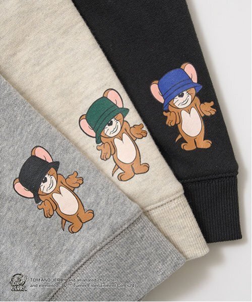 b・ROOM(ビールーム)の「【TOM AND JERRY】【毛玉バイバイ裏毛】ビッグシルエットプリントスウェット(スウェット・キッズ・トップグレー/オートミール/ブラック・110cm/100cm/120cm/130cm/140cm/150cm)」の11枚目の写真