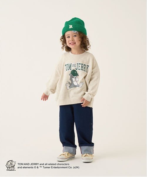 b・ROOM(ビールーム)の「【TOM AND JERRY】【毛玉バイバイ裏毛】ビッグシルエットプリントスウェット(スウェット・キッズ・トップグレー/オートミール/ブラック・110cm/100cm/120cm/130cm/140cm/150cm)」の12枚目の写真