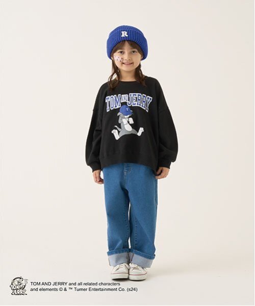 b・ROOM(ビールーム)の「【TOM AND JERRY】【毛玉バイバイ裏毛】ビッグシルエットプリントスウェット(スウェット・キッズ・トップグレー/オートミール/ブラック・110cm/100cm/120cm/130cm/140cm/150cm)」の14枚目の写真
