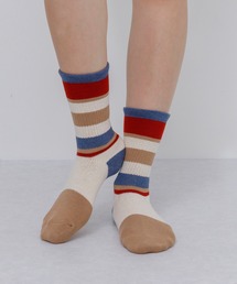 rasox（ラソックス）／　マルチボーダー・クルー