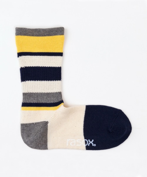 rasox（ラソックス）の「rasox（ラソックス）／　マルチボーダー・クルー（ソックス/靴下・レディース・イエロー/オレンジ系その他2/レッド/ブラウン系その他2・MEDIUM/LARGE/SMALL）」の8枚目の写真
