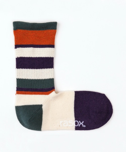 rasox（ラソックス）の「rasox（ラソックス）／　マルチボーダー・クルー（ソックス/靴下・レディース・イエロー/オレンジ系その他2/レッド/ブラウン系その他2・MEDIUM/LARGE/SMALL）」の11枚目の写真