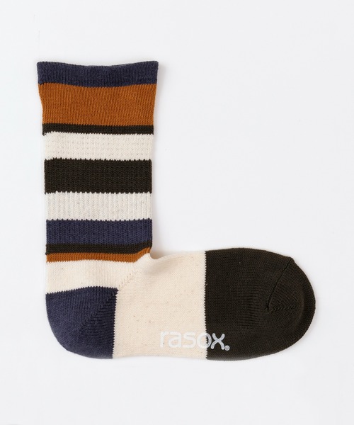 rasox（ラソックス）の「rasox（ラソックス）／　マルチボーダー・クルー（ソックス/靴下・レディース・イエロー/オレンジ系その他2/レッド/ブラウン系その他2・MEDIUM/LARGE/SMALL）」の7枚目の写真