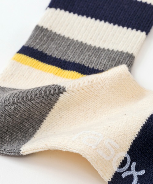 rasox（ラソックス）の「rasox（ラソックス）／　マルチボーダー・クルー（ソックス/靴下・レディース・イエロー/オレンジ系その他2/レッド/ブラウン系その他2・MEDIUM/LARGE/SMALL）」の16枚目の写真