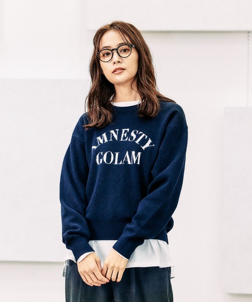 GLOBAL WORK（グローバルワーク）の「メルティロゴプルオーバー/115959（ニット/セーター・レディース・アイボリー/オートミール/グレー系1/モカ/ネイビー/チャコールグレー/ネイビー系9/グレー系その他・LARGE/MEDIUM）」の12枚目の写真