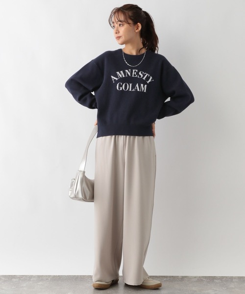 GLOBAL WORK（グローバルワーク）の「メルティロゴプルオーバー/115959（ニット/セーター・レディース・アイボリー/オートミール/グレー系1/モカ/ネイビー/チャコールグレー/ネイビー系9/グレー系その他・LARGE/MEDIUM）」の20枚目の写真