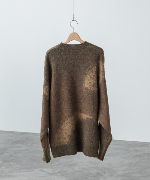 セール】MOHAIR BLEND JACQUARD SHAGGY KNIT（ニット/セーター