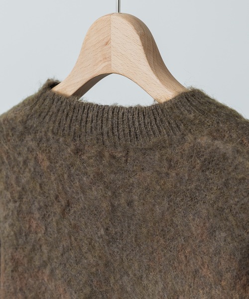 セール】MOHAIR BLEND JACQUARD SHAGGY KNIT（ニット/セーター